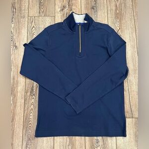 Robert Graham 1/4 Zip Pullover Navy Blue – Size L – 100% Cotton